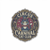 Circus Kermis Kat Kattenvader Cadeau Idee - Circus Sticker (Voorkant)