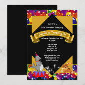 Circus kermis schattige tijger zeehond ballon fees kaart (Voorkant / Achterkant)