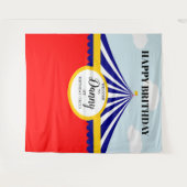 CIRCUS KERMIS VERJAARDAG BACKDROP WANDKLEED (Voorkant (horizontaal))