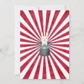 Circus Kermis Verjaardagsuitnodiging Circus Feestj Kaart (Achterkant)