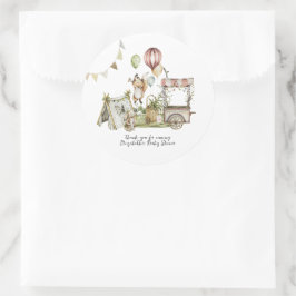 Circus Kermis | Woodland Forest Baby Shower Ronde Sticker