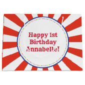 Circus Kids Birthday Party Thema Groot Cadeauzakje (Voorkant)