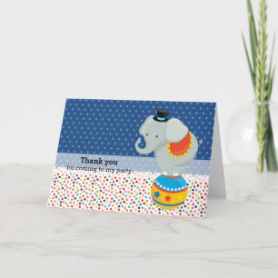 Circus * kies achtergrondkleur bedankkaart