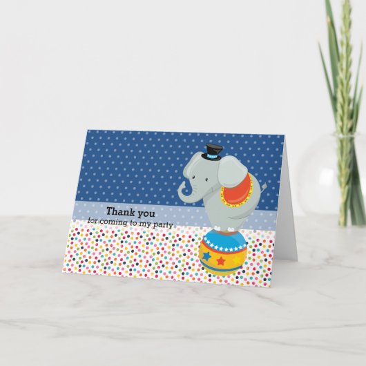 Circus * kies achtergrondkleur bedankkaart (Voorkant)