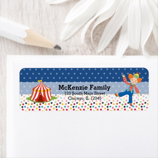 Circus * kies achtergrondkleur etiket (Insitu)