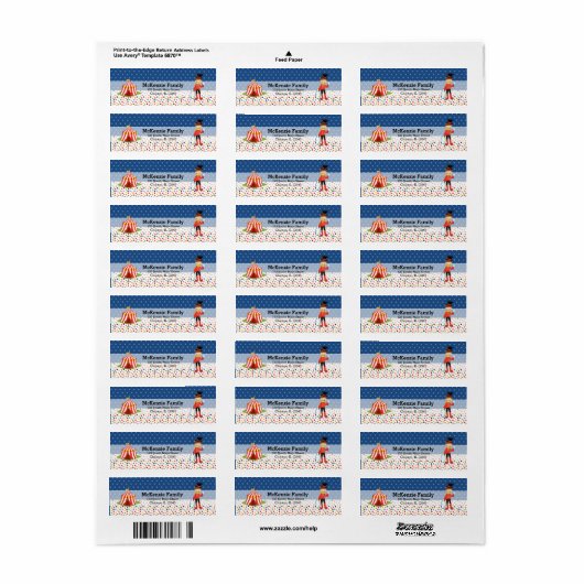 Circus * kies achtergrondkleur etiket (Full Sheet)