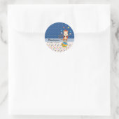 Circus * kies achtergrondkleur ronde sticker (Tas)