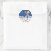 Circus * kies achtergrondkleur ronde sticker (Tas)