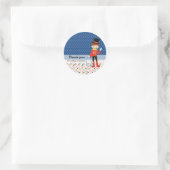 Circus * kies achtergrondkleur ronde sticker (Tas)