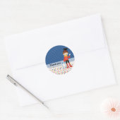 Circus * kies achtergrondkleur ronde sticker (Envelop)
