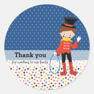 Circus * kies achtergrondkleur ronde sticker