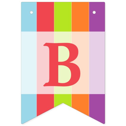  Circus Kleur Verjaardagsfeest Vlaggetjes (Tweede vlag)