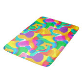 Circus Kleuren Chaos Abstracte kunst Patroon Badma Badmat (Gekanteld)