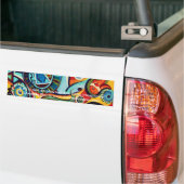 Circus & koketterieën - fijn kunstontwerp bumpersticker (Op Truck)