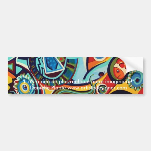 Circus & koketterieën - fijn kunstontwerp bumpersticker (Voorkant)