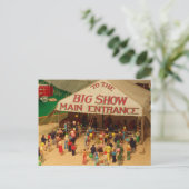 Circus komt naar stad briefkaart (Staand voorkant)