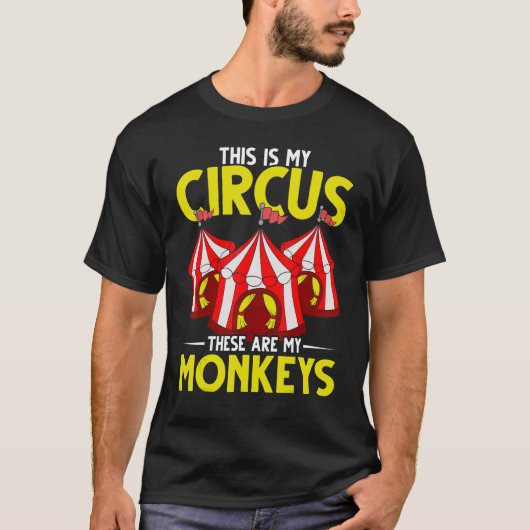 Circus Kunstenaar Aap Kostuum Feest Carnaval Circ T-shirt (Voorkant)