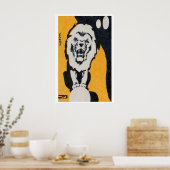 Circus Leeuw Matchbox Kunstprint, Russische Vintag Poster (Keuken)