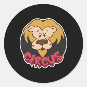 circus leeuw ontwerp ronde sticker