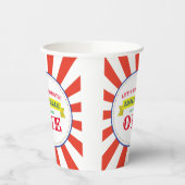 Circus Leuk Kleurrijk 1e Verjaardagsfeest Kinder Papieren Bekers (Links)