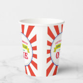 Circus Leuk Kleurrijk 1e Verjaardagsfeest Kinder Papieren Bekers (Rechts)