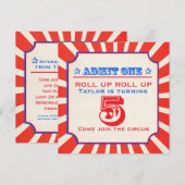 Circus leuke beurs 5e verjaardag uitnodiging (Voorkant / Achterkant)