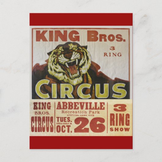 CIRCUS LINE-King Bros. Circus- Briefkaart (Voorkant)