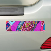 "Circus Lion" Abstract Bumpersticker (Op auto)