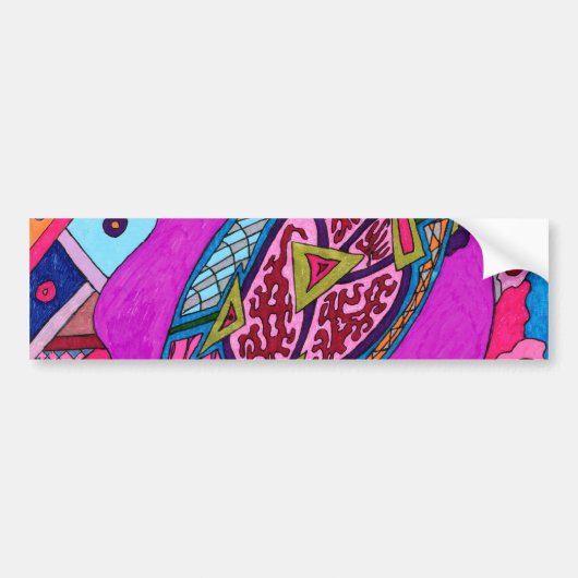 "Circus Lion" Abstract Bumpersticker (Voorkant)