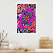 Circus Lion Abstract Poster (Keuken)
