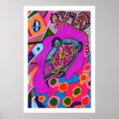 Circus Lion Abstract Poster (Voorkant)