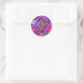 "Circus Lion" Abstract Ronde Sticker (Tas)