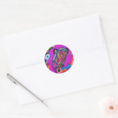 "Circus Lion" Abstract Ronde Sticker (Envelop)