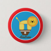 Circus Lion Birthday Button (Voorkant)