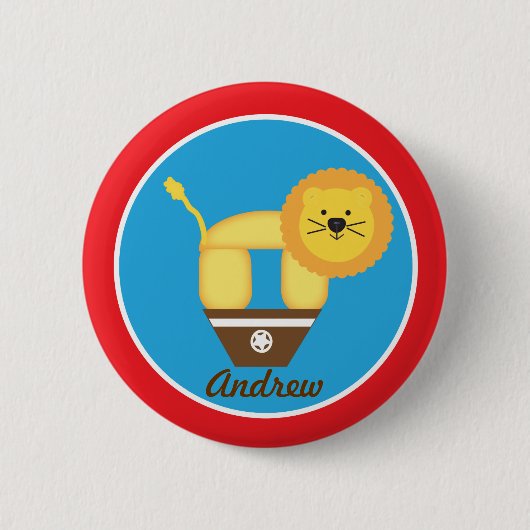 Circus Lion Birthday Button (Voorkant)
