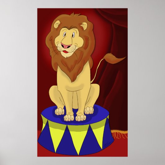 Circus Lion Poster Print (Voorkant)