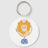 Circus Lion springt door een hoop Sleutelhanger (Voorkant)