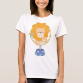 Circus Lion springt door een hoop T-shirt (Voorkant)