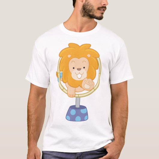Circus Lion springt door een hoop T-shirt (Voorkant)