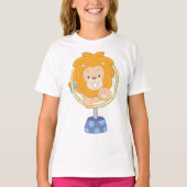 Circus Lion springt door een hoop T-shirt (Voorkant)