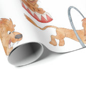 Circus Lions, Hoop Lion, Balancing Lion Cadeaupapier (Rol Hoek)