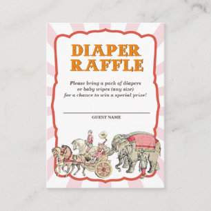 Circus Luier Raffle Tickets Informatiekaartje