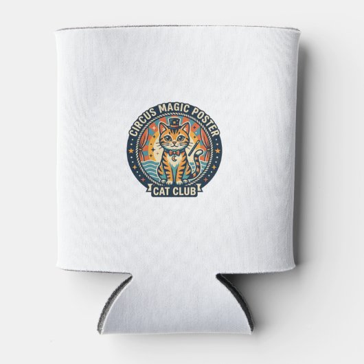 Circus Magie Poster Kat Cute Kitty Design - Circus Blikjeskoeler (Voorkant)