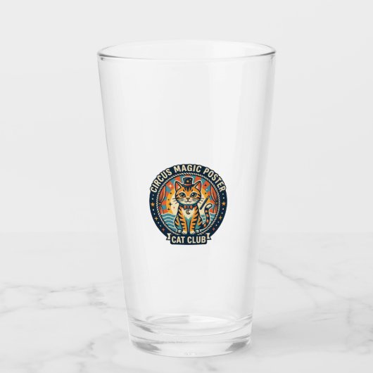 Circus Magie Poster Kat Cute Kitty Design - Circus Glas (Voorkant)