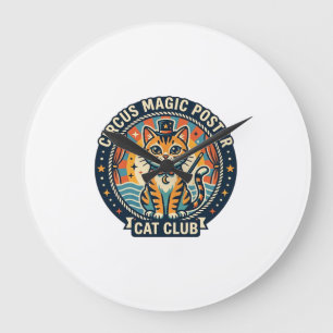 Circus Magie Poster Kat Cute Kitty Design - Circus Grote Klok