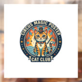 Circus Magie Poster Kat Cute Kitty Design - Circus Raamsticker (Vel 2)