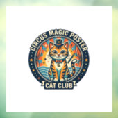 Circus Magie Poster Kat Cute Kitty Design - Circus Raamsticker (Vel 3)
