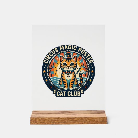 Circus Magie Poster Kat Cute Kitty Ontwerp - Circu (Voorkant)