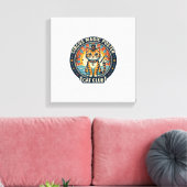 Circus Magie Poster Kat Cute Kitty Ontwerp - Circu Canvas Afdruk (Insitu (Woonkamer))