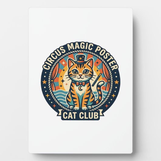 Circus Magie Poster Kat Cute Kitty Ontwerp - Circu Fotoplaat (voorkant)